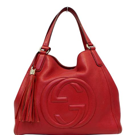 gucci soho tote bag red.